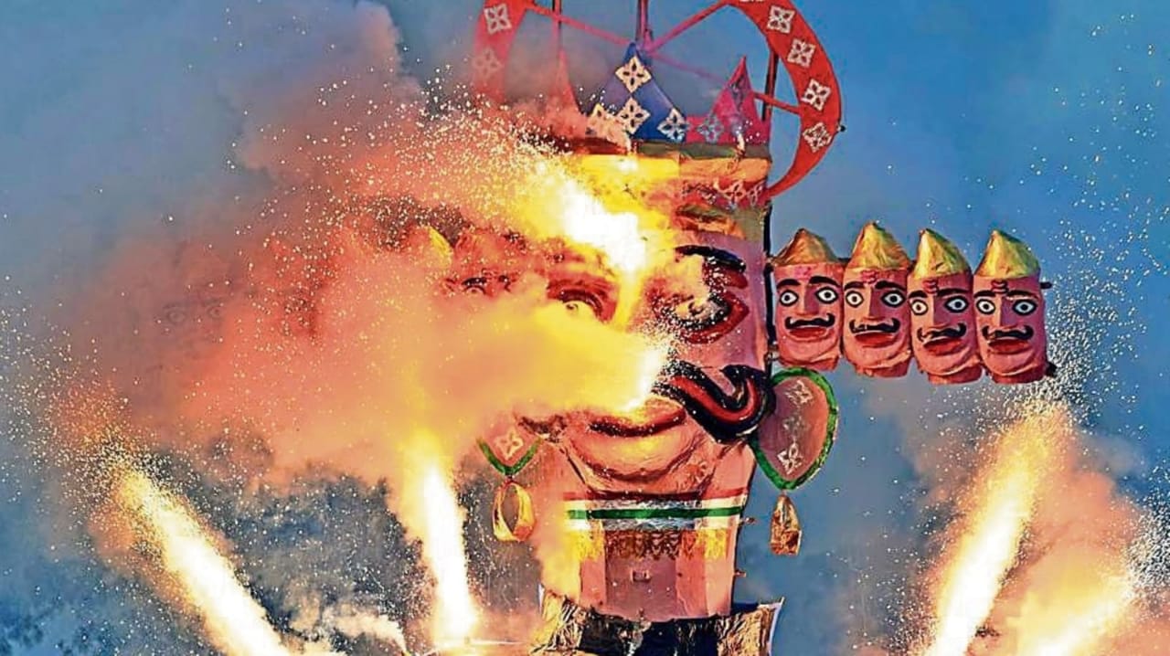 The Symbolic Triumph of Good over Evil: The Annual Burning of Ravana on Dussehra!!