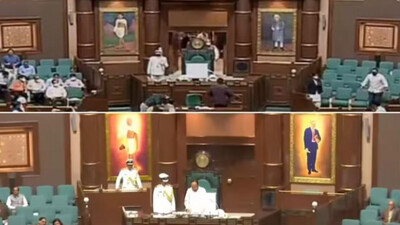 ମଧ୍ୟପ୍ରଦେଶ ବିଧାନସଭାରେ ଆରମ୍ଭରୁ ବିବାଦ: ନେହେରୁଙ୍କ ସ୍ଥାନରେ ଆମ୍ବେଦକରଙ୍କ ଫଟୋକୁ ନେଇ ତାତିଲା କଂଗ୍ରେସ